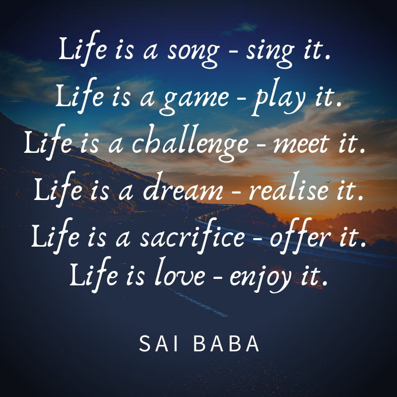 life is a game - play it quote by say baba
