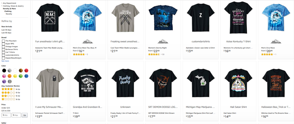 merch by Amazon tshirt samples and how to sell online